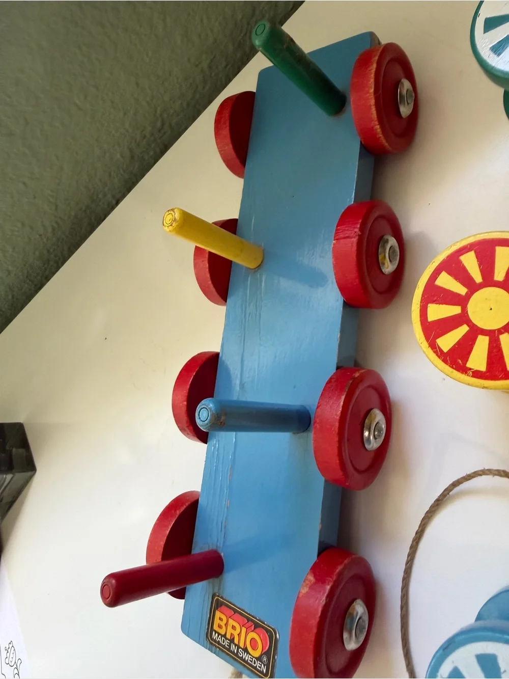 BRIO Spool Wagon, Vintage Pull Toy
